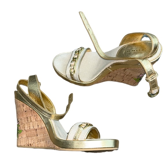 NWOT Coach Ellette Cork Wedges - Picture 1 of 5